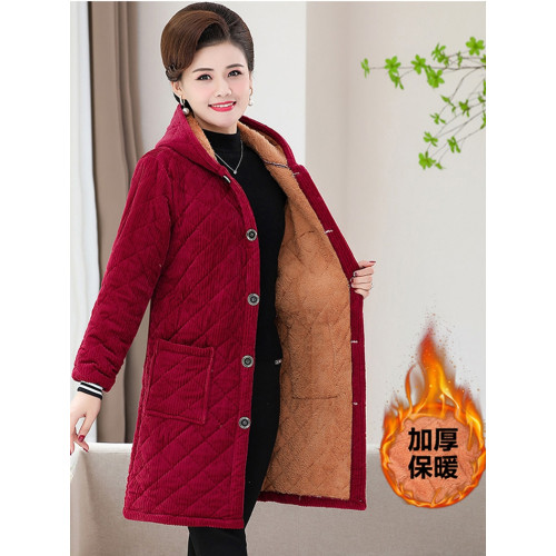 中長款金絲絨棉服冬季女裝棉襖加厚加絨省服保暖罩衣加肥加大外套 中長款金絲絨棉服冬季女裝棉襖加厚加絨省服保暖罩衣加肥加大外套
