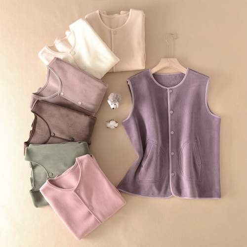 秋冬季雙面奧粒絨馬夾女單排釦短款馬甲保暖內搭加絨加厚坎肩外套 秋冬季雙面奧粒絨馬夾女單排釦短款馬甲保暖內搭加絨加厚坎肩外套