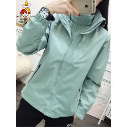 稻草人戶外沖鋒衣女秋冬季登山服防風防水加絨加厚夾克風衣外套男