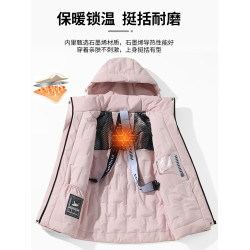 JEEP羽絨棉服女2025年新款加厚保暖防風防水沖鋒衣小個子夾棉外套