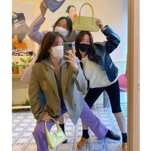 韓代grove車靜媛同款刺綉小西裝女 2022春高級感小衆寬松氣質外套 韓代grove車靜媛同款刺綉小西裝女 2022春高級感小衆寬松氣質外套