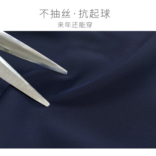 藍色短袖雪紡襯衫女夏季藏青深藍色垂感抗皺職業襯衣面試通勤上衣