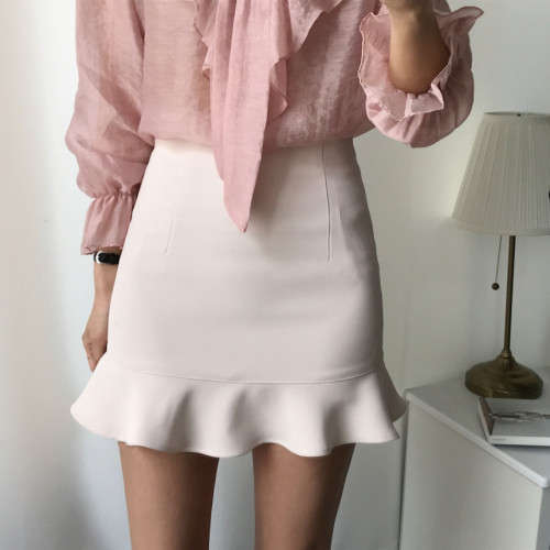 小個子2025春夏季高腰白色魚尾短裙女洋氣包臀顯瘦百搭性感半身裙 小個子2025春夏季高腰白色魚尾短裙女洋氣包臀顯瘦百搭性感半身裙