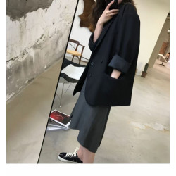 2205春秋英倫風顯瘦休閒寬松時尚網紅氣質加裡襯不挑人韓版小西裝