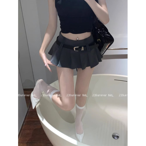 灰色性感半身裙女春夏迷你裙百褶裙辣妹超短裙jk裙小個子絕美裙子 灰色性感半身裙女春夏迷你裙百褶裙辣妹超短裙jk裙小個子絕美裙子