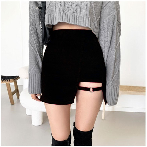 黑色包臀裙女春夏不規則半身裙子緊身性感辣妹純欲高腰小個子短裙