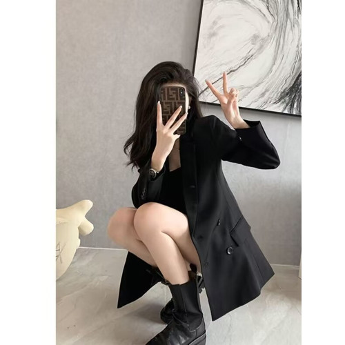 潮牌西裝外套女2025年春秋新款休閒韓版英倫風炸街西服設計感小衆 潮牌西裝外套女2025年春秋新款休閒韓版英倫風炸街西服設計感小衆