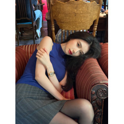 Nabi復古竪條紋西裝包臀半身裙女OL氣質開叉顯瘦修身灰色直筒短裙