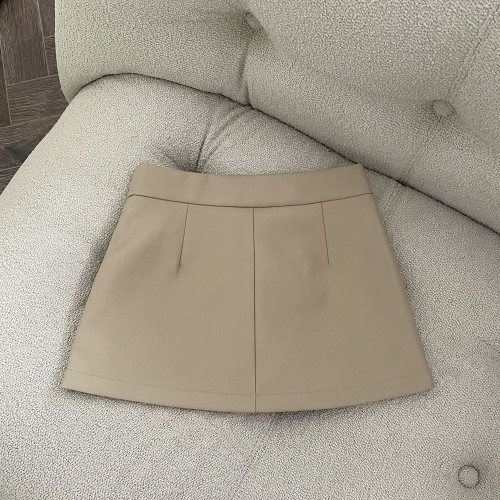 FASC自製 秋季卡其色短裙女 黑色西裝A字半身裙高腰辣妹裙褲短裙 FASC自製 秋季卡其色短裙女 黑色西裝A字半身裙高腰辣妹裙褲短裙