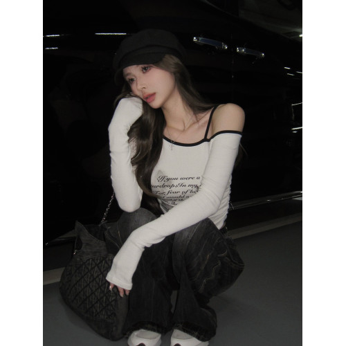 甜辣性感爵士舞上衣女短款美式y2k跳舞服裝穿搭jazz修身長袖t恤