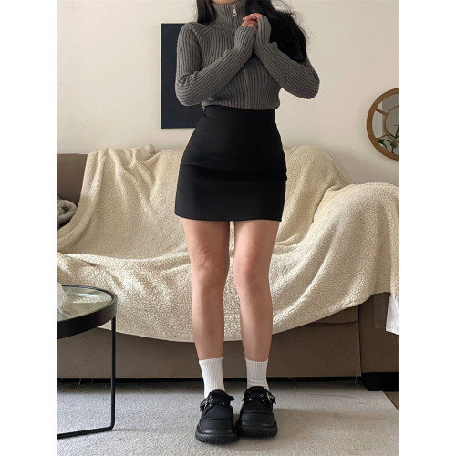 春秋大碼性感包臀半身裙女胖mm梨型身材穿搭高腰遮胯顯瘦a字短裙