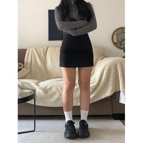 春秋大碼性感包臀半身裙女胖mm梨型身材穿搭高腰遮胯顯瘦a字短裙