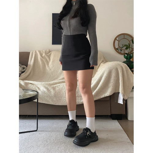 春秋大碼性感包臀半身裙女胖mm梨型身材穿搭高腰遮胯顯瘦a字短裙