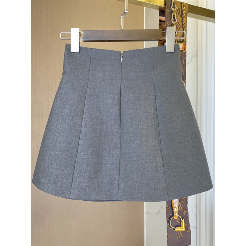 氣質裙褲遮跨防走光小個子高腰顯瘦新款a字裙包臀灰色半身裙短裙