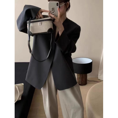 2024春秋季新款韓版寬松休閒無釦小西裝外套女時尚氣質流行西服潮 2024春秋季新款韓版寬松休閒無釦小西裝外套女時尚氣質流行西服潮