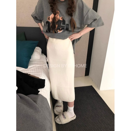 PPHOME萬能搭配公式~秋冬厚實軟糯親膚百搭經典純色針織半身裙3色