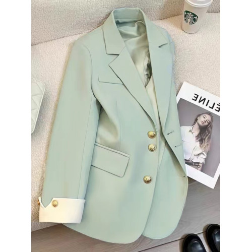 米白色西裝外套女2024春季新款韓版設計感小衆時尚氣質通勤小西服 米白色西裝外套女2024春季新款韓版設計感小衆時尚氣質通勤小西服