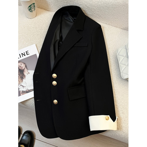 米白色西裝外套女2024春季新款韓版設計感小衆時尚氣質通勤小西服 米白色西裝外套女2024春季新款韓版設計感小衆時尚氣質通勤小西服