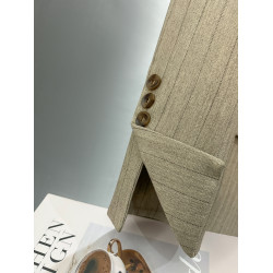 設計高級感復古條紋西裝外套女2025新款春秋季百搭氣質小衆西服潮