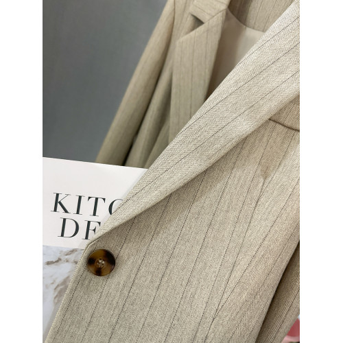 設計高級感復古條紋西裝外套女2025新款春秋季百搭氣質小衆西服潮 設計高級感復古條紋西裝外套女2025新款春秋季百搭氣質小衆西服潮