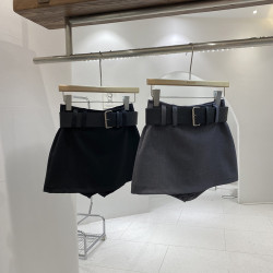 2024年秋季新款韓版辣妹修身顯瘦純色百搭小個子低腰包臀A字短裙