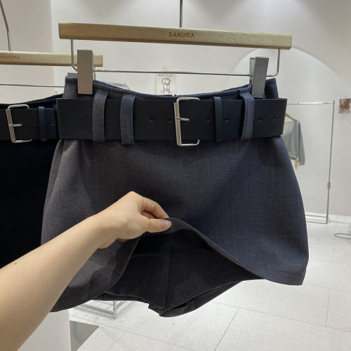 2024年秋季新款韓版辣妹修身顯瘦純色百搭小個子低腰包臀A字短裙 2024年秋季新款韓版辣妹修身顯瘦純色百搭小個子低腰包臀A字短裙