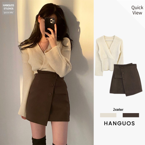 微胖穿搭chic高腰不規則毛呢褲裙女秋冬大碼胖mm顯瘦包臀a字短裙 微胖穿搭chic高腰不規則毛呢褲裙女秋冬大碼胖mm顯瘦包臀a字短裙