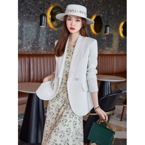 小香風西裝外套女秋冬新款高級感時尚名媛洋氣休閒長袖小西服上衣 小香風西裝外套女秋冬新款高級感時尚名媛洋氣休閒長袖小西服上衣