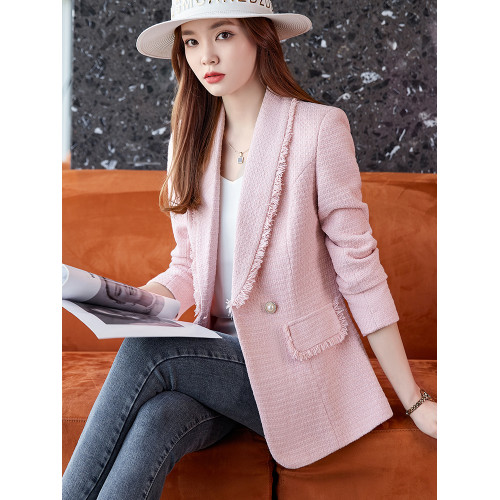 小香風西裝外套女秋冬新款高級感時尚名媛洋氣休閒長袖小西服上衣 小香風西裝外套女秋冬新款高級感時尚名媛洋氣休閒長袖小西服上衣