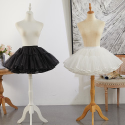 緞帶裙撐狗短無骨軟紗撐Lolita洛麗塔飛天裙撐超暴力鴨屁股半身裙