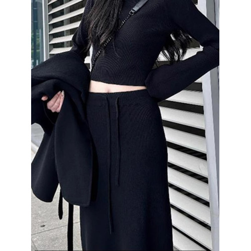 秋冬季170高個子加長款腳踝高級感收腰毛針織直筒高腰半身裙女裝 秋冬季170高個子加長款腳踝高級感收腰毛針織直筒高腰半身裙女裝