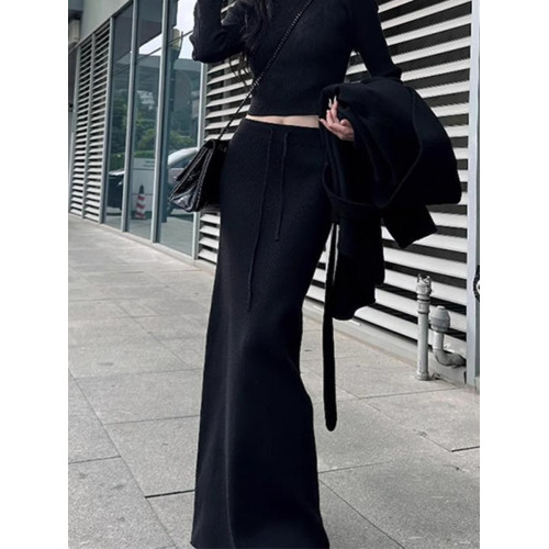 秋冬季170高個子加長款腳踝高級感收腰毛針織直筒高腰半身裙女裝 秋冬季170高個子加長款腳踝高級感收腰毛針織直筒高腰半身裙女裝