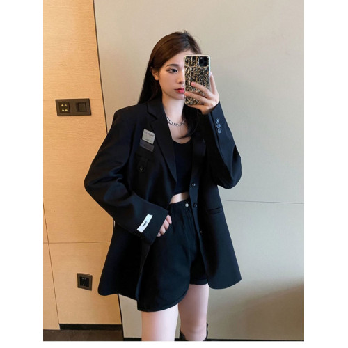 英倫學院風jk西裝外套女秋冬2024新款小個子黑色高級感炸街小西服 英倫學院風jk西裝外套女秋冬2024新款小個子黑色高級感炸街小西服