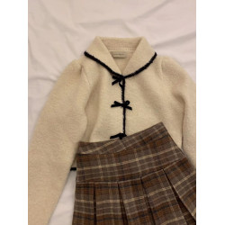 毛呢短裙百褶格子半身裙女秋冬2025新款大碼胖mm防走光內襯打底裙