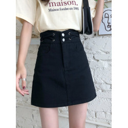 牛仔半身裙女秋2025新款大碼胖mm百搭顯瘦高腰遮跨包臀a字短裙潮