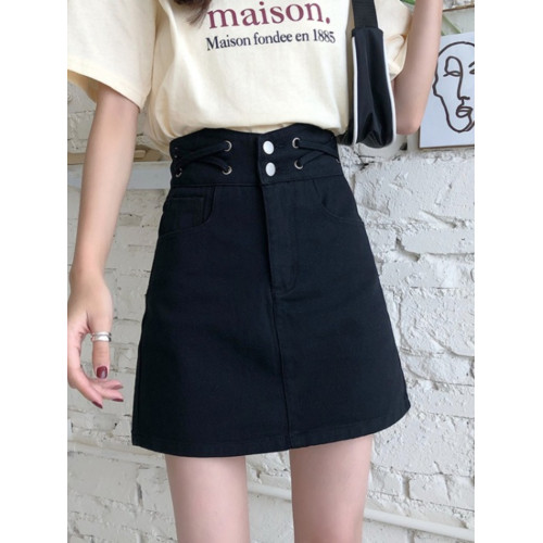 牛仔半身裙女秋2025新款大碼胖mm百搭顯瘦高腰遮跨包臀a字短裙潮 牛仔半身裙女秋2025新款大碼胖mm百搭顯瘦高腰遮跨包臀a字短裙潮