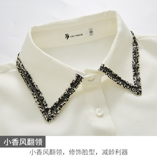 加絨加厚襯衫女長袖冬季2025新款一體絨打底洋氣內搭上衣襯衣保暖