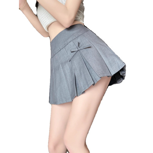 韓系氣質高腰西裝半身裙女秋冬新款設計感蝴蝶結顯瘦a字百褶短裙 韓系氣質高腰西裝半身裙女秋冬新款設計感蝴蝶結顯瘦a字百褶短裙