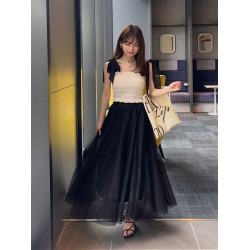 GRL日系甜美夏季新款齋藤飛鳥超仙薄紗松緊腰半身裙長裙繖裙at118