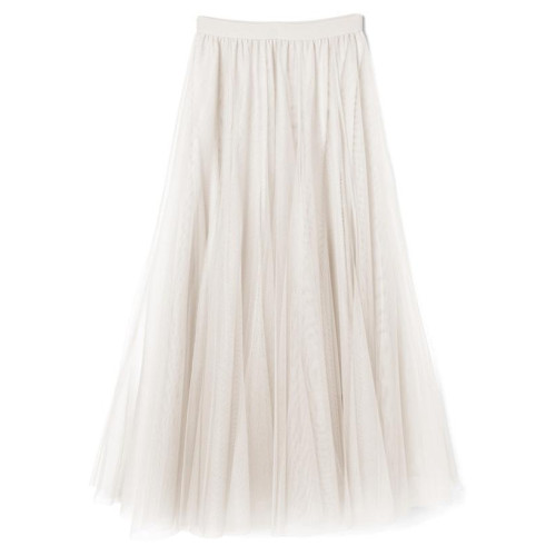 GRL日系甜美夏季新款齋藤飛鳥超仙薄紗松緊腰半身裙長裙繖裙at118