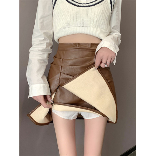 開叉黑色小皮裙半身裙女春秋新款大碼胖mm高腰a字氣質PU皮包臀裙 開叉黑色小皮裙半身裙女春秋新款大碼胖mm高腰a字氣質PU皮包臀裙