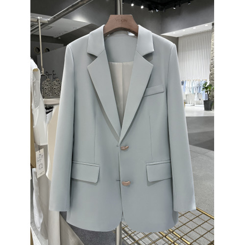 天青色超好看西裝外套女2025新款春秋季時髦冷淡系減齡潮流小西服 天青色超好看西裝外套女2025新款春秋季時髦冷淡系減齡潮流小西服