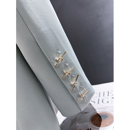 天青色超好看西裝外套女2025新款春秋季時髦冷淡系減齡潮流小西服 天青色超好看西裝外套女2025新款春秋季時髦冷淡系減齡潮流小西服