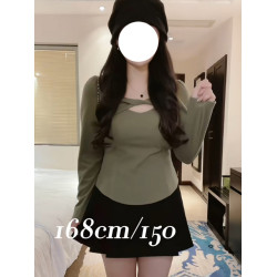 大碼早秋新款微胖mm法式方領加絨保暖內搭打底衫氣質長袖上衣女裝