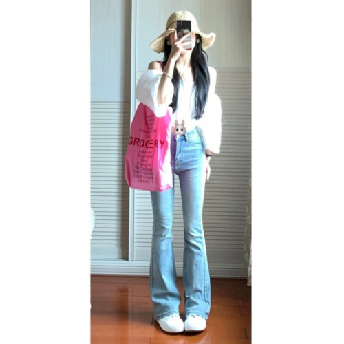 2025夏季新款小衫法式獨特絕美一字肩上衣高級感白色露肩襯衫女夏