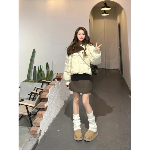 棕色短款半身裙女春秋冬季新款高腰顯瘦毛呢包臀裙小個子短裙子 棕色短款半身裙女春秋冬季新款高腰顯瘦毛呢包臀裙小個子短裙子