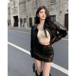 辣妹性感皮裙半身裙女秋冬2025新款大碼胖mm高腰顯瘦百搭包臀褲裙