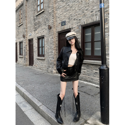 辣妹性感皮裙半身裙女秋冬2025新款大碼胖mm高腰顯瘦百搭包臀褲裙