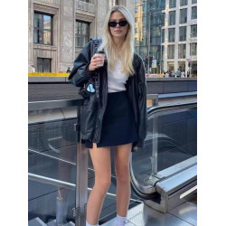 高腰包臀裙女開叉一步裙2025春夏款A字半身裙性感不規則短裙女