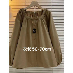 多巴胺小香風寬松娃娃衫女長袖秋季新款洋氣遮肉上衣時尚褶皺襯衫